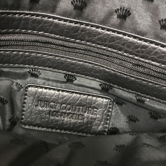 Juicy Couture black purse crossbody goldtone chains leather - Picture 4 of 8